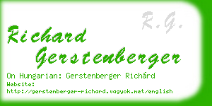 richard gerstenberger business card